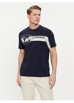 Napapijri T-Shirt S-Manta NP0A4HQH Granatowy Regular Fit ze sklepu MODIVO w kategorii T-shirty męskie - zdjęcie 182767652