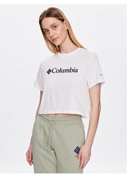 Columbia T-Shirt North Casades 1930051 Biały Cropped Fit ze sklepu MODIVO w kategorii Bluzki damskie - zdjęcie 182767754