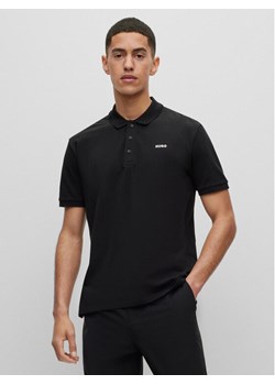 Hugo Polo Donos222 50466182 Czarny Regular Fit ze sklepu MODIVO w kategorii T-shirty męskie - zdjęcie 182767843