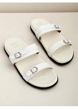 Royalfashion Damskie klapki eko skórzane EcoTwins Slides ze sklepu royalfashion.pl w kategorii Klapki damskie - zdjęcie 183544484