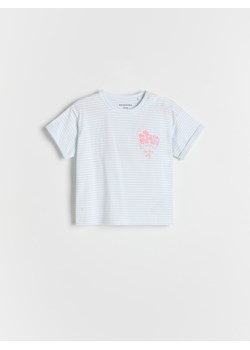 Reserved - T-shirt z wypukłym nadrukiem - jasnoniebieski ze sklepu Reserved w kategorii Bluzki dziewczęce - zdjęcie 183545110