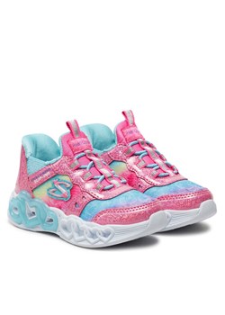 Sneakersy Skechers Infinite Heart Lights 303755N/PKMT Srebrny ze sklepu eobuwie.pl w kategorii Buty sportowe dziecięce - zdjęcie 183545723