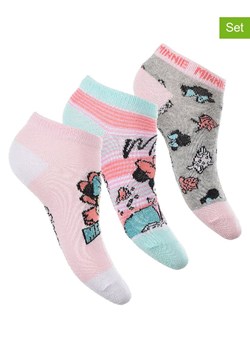 Disney Minnie Mouse Skarpety-stopki (3 pary) &quot;Minnie&quot; w różnych kolorach ze sklepu Limango Polska w kategorii Skarpetki dziecięce - zdjęcie 183548480
