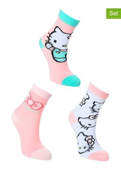 Hello Kitty Skarpety (3 pary) &quot;Hello Kitty&quot; ze wzorem ze sklepu Limango Polska w kategorii Skarpetki dziecięce - zdjęcie 183548601