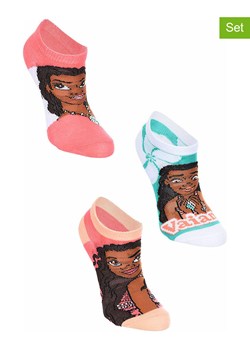 Disney Vaiana Skarpety (3 pary) &quot;Vaiana (Moana)&quot; ze wzorem ze sklepu Limango Polska w kategorii Skarpetki dziecięce - zdjęcie 183549292