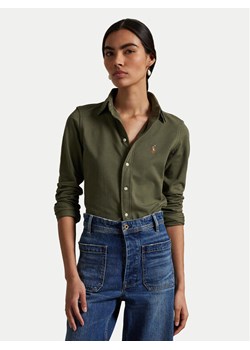 Polo Ralph Lauren Koszula 211924258014 Khaki Slim Fit ze sklepu MODIVO w kategorii Koszule damskie - zdjęcie 183550564
