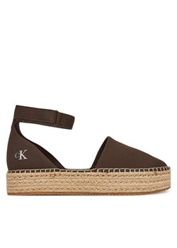 Calvin Klein Jeans Espadryle Flatform Espadrille Sling Mg YW0YW01735 Brązowy - id: 0000304826528 - marki Calvin Klein - 183551543 Calvin Klein Jeans Espadryle Flatform Espadrille Sling Mg YW0YW01735 Brązowy ze sklepu MODIVO w kategorii Espadryle damskie - zdjęcie 183551543