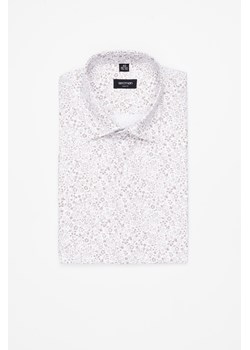 KOSZULA CORSINI 3296E KRÓTKI RĘKAW SLIM FIT BEŻOWA Z BAWEŁNĄ ze sklepu Recman w kategorii Koszule męskie - zdjęcie 183553062