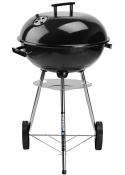 Okrągły czarny grill węglowy z pokrywą R1-T63 ze sklepu Edinos.pl w kategorii Ogród i taras - zdjęcie 183553530