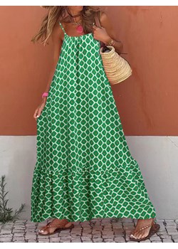 Luźna sukienka maxi bez ramiączek - Zielony S ze sklepu Intimica.pl w kategorii Sukienki - zdjęcie 183554803