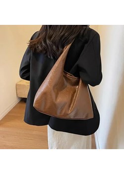 Skórzana torebka na ramię - Brązowy ze sklepu Intimica.pl w kategorii Torby Shopper bag - zdjęcie 183554964