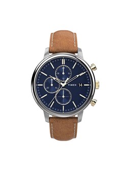 Zegarek Timex Chicago Chronograph 45mm TW2U39000 Brązowy ze sklepu eobuwie.pl w kategorii Zegarki - zdjęcie 183555263