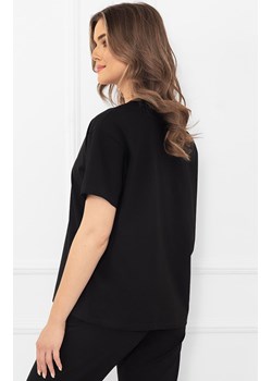 Bluzka damska z krótkim rękawem czarna Klara, Kolor czarny, Rozmiar M, Italian Fashion ze sklepu Primodo w kategorii Bluzki damskie - zdjęcie 183556074