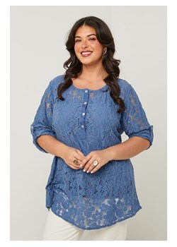 Curvy Lady Bluzka w kolorze niebieskim ze sklepu Limango Polska w kategorii Bluzki damskie - zdjęcie 183556314