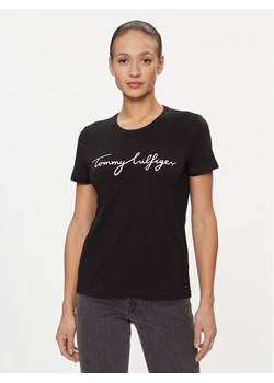 Tommy Hilfiger T-Shirt Heritage Crew Neck Graphic Tee WW0WW24967 Czarny Regular Fit ze sklepu MODIVO w kategorii Bluzki damskie - zdjęcie 183558393