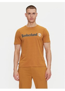Timberland T-Shirt TB0A5UPQ Beżowy Regular Fit ze sklepu MODIVO w kategorii T-shirty męskie - zdjęcie 183558423