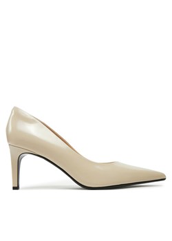 Calvin Klein Szpilki Heel Pump 70 - Brush L HW0HW02446 Beżowy ze sklepu MODIVO w kategorii Czółenka - zdjęcie 183558531