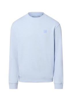 Scotch & Soda Bluza męska Mężczyźni Bawełna jasnoniebieski jednolity ze sklepu vangraaf w kategorii Bluzy męskie - zdjęcie 183559904