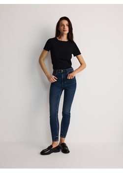 Reserved - Jeansy slim fit z aplikacjami - granatowy ze sklepu Reserved w kategorii Jeansy damskie - zdjęcie 183560564