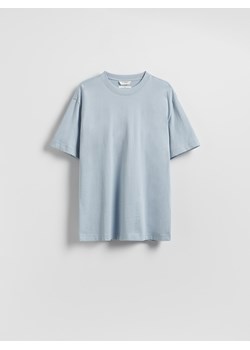Reserved - Bawełniany t-shirt boxy - jasnoniebieski ze sklepu Reserved w kategorii T-shirty męskie - zdjęcie 183560872