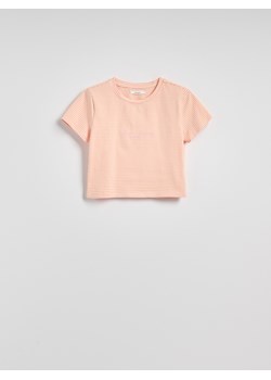 Reserved - T-shirt w paski - pastelowy róż ze sklepu Reserved w kategorii Bluzki damskie - zdjęcie 183560882