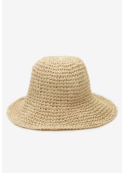Jasnobeżowy Kapelusz z Plecionki w Stylu Bucket Hat Suai ze sklepu renee.pl w kategorii Kapelusze damskie - zdjęcie 183561173