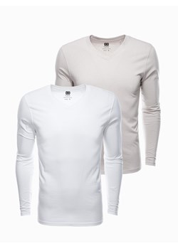 Zestaw longsleeve męski V-NECK - mix 2-pak V8 Z41 ze sklepu ombre w kategorii T-shirty męskie - zdjęcie 183563144