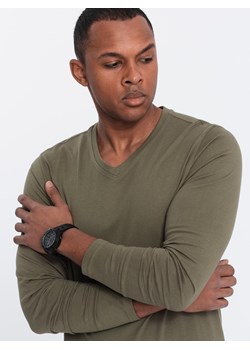 Zestaw longsleeve męski V-NECK - mix 2-pak V5 Z41 ze sklepu ombre w kategorii T-shirty męskie - zdjęcie 183563214