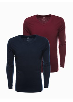 Zestaw longsleeve męski V-NECK - mix 2-pak V7 Z41 ze sklepu ombre w kategorii T-shirty męskie - zdjęcie 183563222