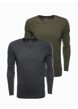 Zestaw longsleeve męski V-NECK - mix 2-pak V9 Z41 ze sklepu ombre w kategorii T-shirty męskie - zdjęcie 183563231