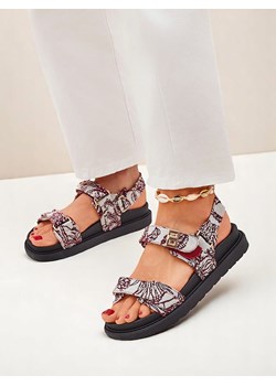 Royalfashion Damskie sandały z printem Alloe ze sklepu royalfashion.pl w kategorii Sandały damskie - zdjęcie 183563310