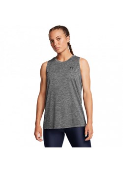 Damski top treningowy Under Armour Tech Tank Twist - szary ze sklepu Sportstylestory.com w kategorii Bluzki damskie - zdjęcie 183563851