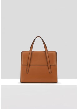 Camelowa torebka z klapą 100% skóra ze sklepu Molton w kategorii Torby Shopper bag - zdjęcie 183565002