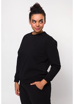Czarna bawełniana bluza z aplikacją ze sklepu Molton w kategorii Bluzy damskie - zdjęcie 183566821