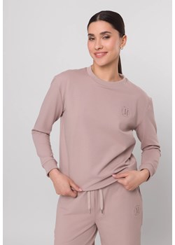 Beżowa bawełniana bluza z aplikacją ze sklepu Molton w kategorii Bluzy damskie - zdjęcie 183568332