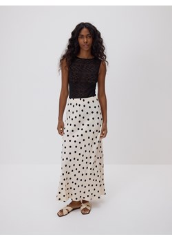 Reserved - Spódnica maxi w groszki - złamana biel ze sklepu Reserved w kategorii Spódnice - zdjęcie 183568951