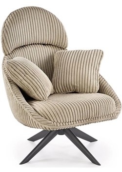 Fotel nowoczesny wypoczynkowy cappuccino L6-T15 ze sklepu Edinos.pl w kategorii Fotele - zdjęcie 183569363