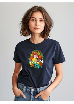 WOOOP Koszulka &quot;In bloom&quot; w kolorze granatowym ze sklepu Limango Polska w kategorii Bluzki damskie - zdjęcie 183570841