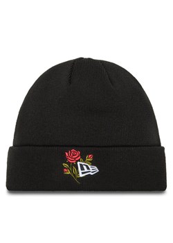 Czapka New Era Rose Icon Cuff Knit Beanie 60580728 Czarny ze sklepu eobuwie.pl w kategorii Czapki zimowe męskie - zdjęcie 183572670