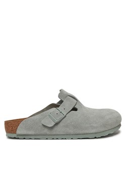 Klapki Birkenstock Boston zamsz 1029212 Zielony ze sklepu eobuwie.pl w kategorii Klapki męskie - zdjęcie 183572754