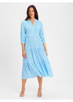 Marie Lund Sukienka damska Kobiety wiskoza niebieski wzorzysty ze sklepu vangraaf w kategorii Sukienki - zdjęcie 183575564