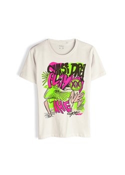 GATE Bawełniana koszulka z nadrukiem 8Y ze sklepu gateshop w kategorii T-shirty chłopięce - zdjęcie 183576362