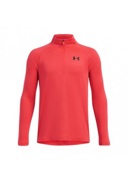 Chłopięcy longsleeve treningowy Under Armour UA Tech 2.0 1/2 Zip - czerwony ze sklepu Sportstylestory.com w kategorii T-shirty chłopięce - zdjęcie 183576962