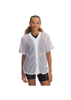 Damska koszulka treningowa Under Armour Sportswear Baseball Jersey - biała ze sklepu Sportstylestory.com w kategorii Bluzki damskie - zdjęcie 183577210