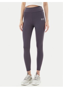 EA7 Emporio Armani Legginsy 7W000232 AF12625 U8115 Szary Slim Fit ze sklepu MODIVO w kategorii Spodnie damskie - zdjęcie 183578002