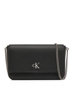 Calvin Klein Jeans Torebka Minimal Monogram Ew Flap Ph/Cb19 LV04K1027G Czarny ze sklepu MODIVO w kategorii Kopertówki - zdjęcie 183578024
