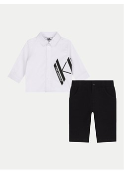 Karl Lagerfeld Kids Komplet koszula i spodnie materiałowe Z30294 S Kolorowy Regular Fit ze sklepu MODIVO w kategorii Komplety chłopięce - zdjęcie 183578031