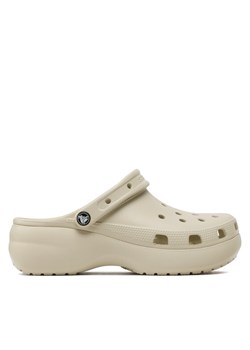 Crocs Klapki Classic Platform Clog W 206750 Beżowy ze sklepu MODIVO w kategorii Klapki damskie - zdjęcie 183578102