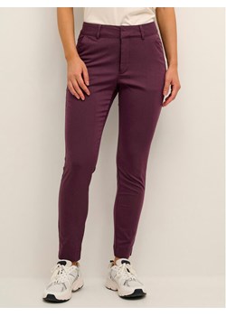 Kaffe Spodnie materiałowe Lea 10505191 Bordowy Slim Fit ze sklepu MODIVO w kategorii Spodnie damskie - zdjęcie 183578260