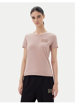 EA7 Emporio Armani T-Shirt 7W000492 AF10373 U4079 Różowy Regular Fit ze sklepu MODIVO w kategorii Bluzki damskie - zdjęcie 183578272